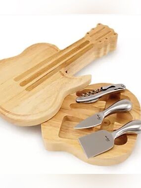 Guitar Cheese Board & Tool Set Picnic Time Brand New in Box